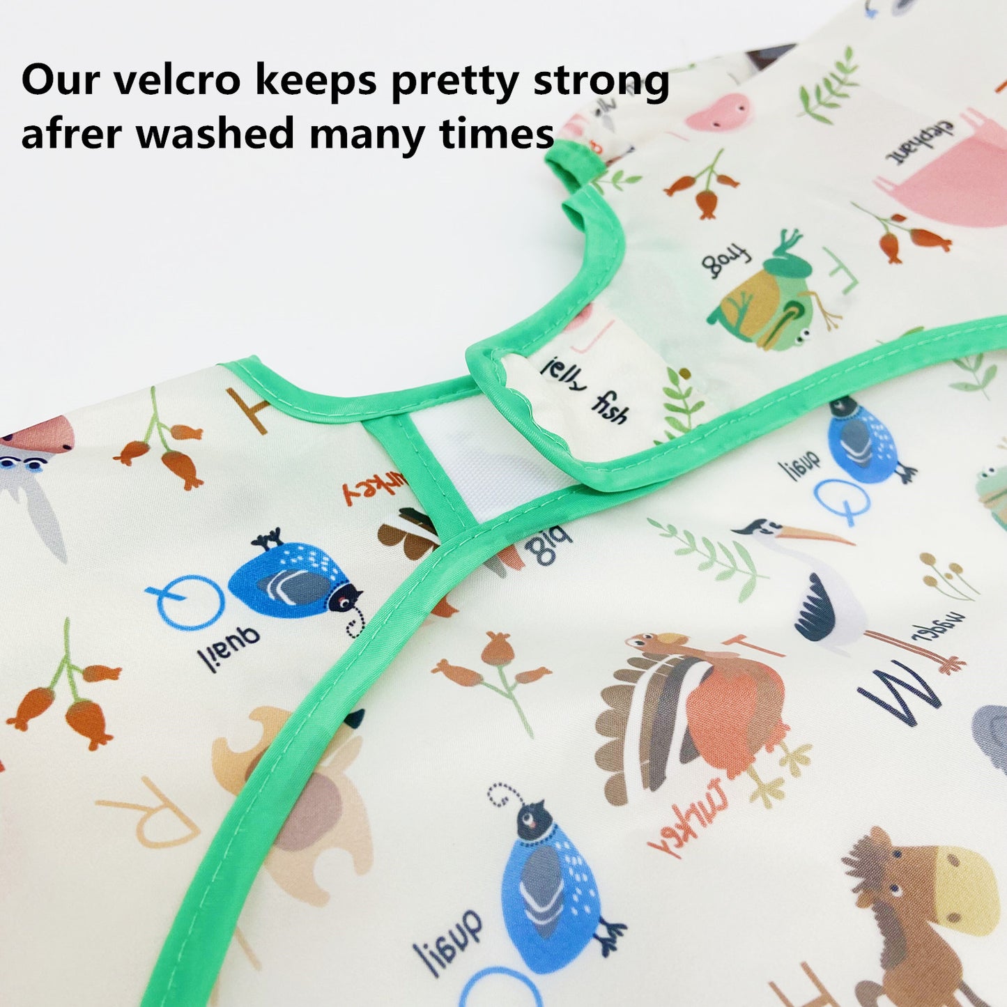 Waterproof Long Sleeved Bib 3 PCS Baby Bibs with Pocket Fits Ages 3-24 Months HaimoBurg